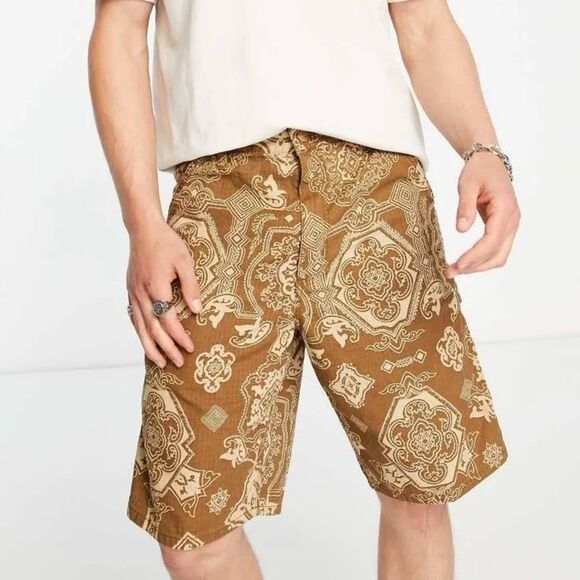 Carhartt Brown WIP Single Knee Short Size 34 - Picture 1 of 9